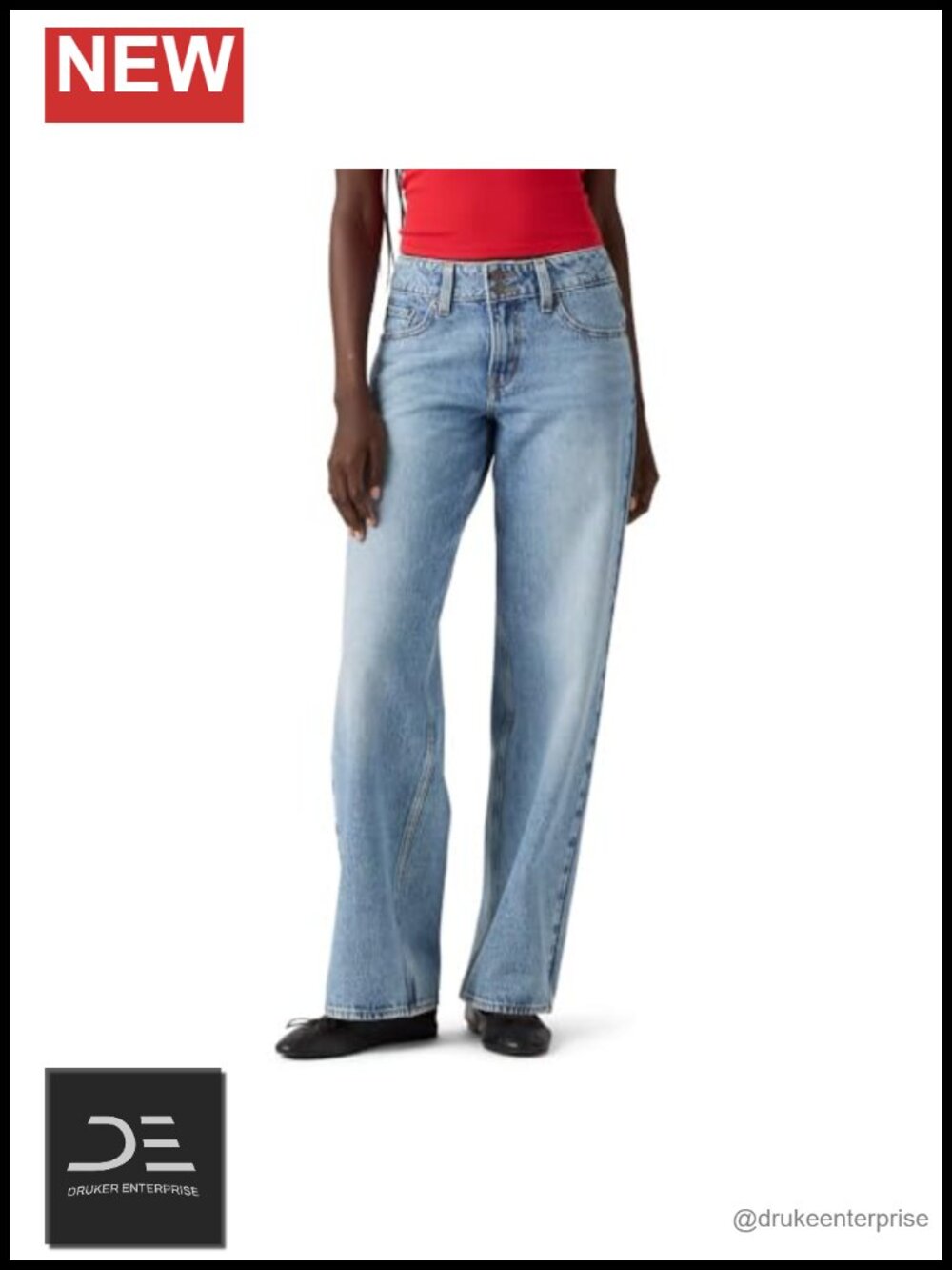 Levi's Superlow Loose Jeans Women's Low Rise 100% Cotton Non-Stretch